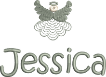Load image into Gallery viewer, Christmas Stocking Ivory with Sage Green Tones - Personalised Embroidered
