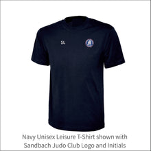 Load image into Gallery viewer, Sandbach Judo Club CC Unisex Adult Leisure T-SHIRT Navy - Personalised Embroidered