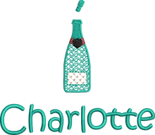 Load image into Gallery viewer, Christmas Stocking Aqua / Ivory with Aqua Tones - Personalised Embroidered