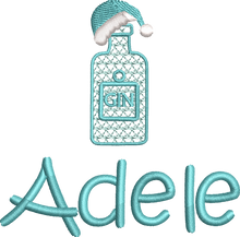 Load image into Gallery viewer, Christmas Stocking Aqua / Ivory with Aqua Tones - Personalised Embroidered