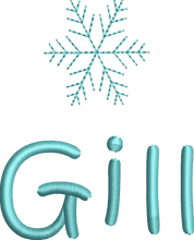Load image into Gallery viewer, Christmas Stocking White with Aqua Tones - Personalised Embroidered