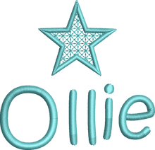 Load image into Gallery viewer, Christmas Stocking Aqua / Ivory with Aqua Tones - Personalised Embroidered