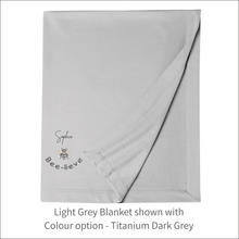 Load image into Gallery viewer, Jersey Blanket 'Queen Bee' - Personalised Embroidered