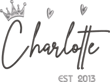 Load image into Gallery viewer, Kids Organic T-Shirt 'Crown'- Personalised Embroidered