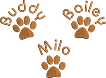 Load image into Gallery viewer, Organic Cotton Bag 'Three Paw' - Personalised Embroidered