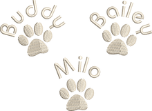 Load image into Gallery viewer, Organic Cotton Bag 'Three Paw' - Personalised Embroidered