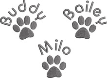 Load image into Gallery viewer, Organic Cotton Bag 'Three Paw' - Personalised Embroidered