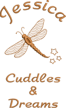 Load image into Gallery viewer, Jersey Blanket 'Dragonfly' Cuddles & Dreams - Personalised Embroidered
