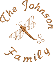 Load image into Gallery viewer, Jersey Blanket 'Dragonfly' Family - Personalised Embroidered