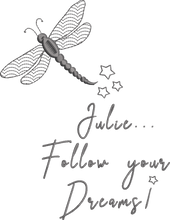 Load image into Gallery viewer, Organic Shopper Bag 'Dragonfly' and 'Follow your Dreams' - Personalised Embroidered