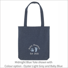 Load image into Gallery viewer, Organic Tote Bag 'Baby Name'- Personalised Embroidered
