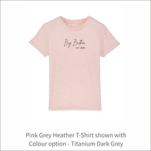 Load image into Gallery viewer, Kids Organic T-Shirt 'Big Brother'- Personalised Embroidered