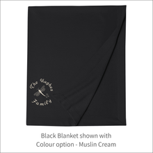 Load image into Gallery viewer, Jersey Blanket 'Dragonfly' Family - Personalised Embroidered