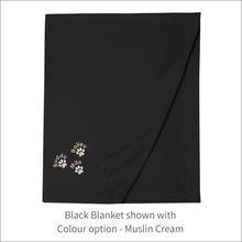 Load image into Gallery viewer, Jersey Blanket 'Three Paw & Name' - Personalised Embroidered