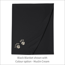 Load image into Gallery viewer, Jersey Blanket 'Two Paw & Name' - Personalised Embroidered