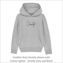 Load image into Gallery viewer, Kids Organic Hoodie 'Crown'- Personalised Embroidered