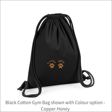Load image into Gallery viewer, Organic Cotton Bag 'Two Paw' - Personalised Embroidered