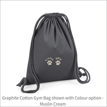 Load image into Gallery viewer, Organic Cotton Bag 'Two Paw' - Personalised Embroidered