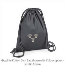 Load image into Gallery viewer, Organic Cotton Bag 'Three Paw' - Personalised Embroidered
