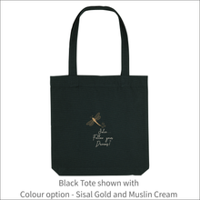 Load image into Gallery viewer, Organic Tote Bag 'Dragonfly' and 'Follow your Dreams'- Personalised Embroidered