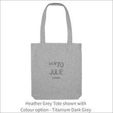 Load image into Gallery viewer, Organic Tote Bag 'Glam'- Personalised Embroidered