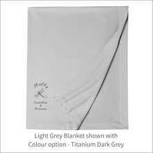 Load image into Gallery viewer, Jersey Blanket 'Dragonfly' Cuddles & Dreams - Personalised Embroidered