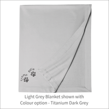 Load image into Gallery viewer, Jersey Blanket 'Two Paw & Name' - Personalised Embroidered
