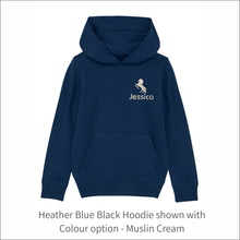 Load image into Gallery viewer, Kids Organic Hoodie 'Horse'- Personalised Embroidered