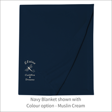 Load image into Gallery viewer, Jersey Blanket 'Dragonfly' Cuddles & Dreams - Personalised Embroidered