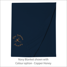 Load image into Gallery viewer, Jersey Blanket 'Dragonfly' Family - Personalised Embroidered