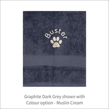 Load image into Gallery viewer, Soft and Fluffy 'Dog Paw and Name' Towel