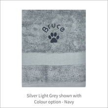 Load image into Gallery viewer, Soft and Fluffy 'Dog Paw and Name' Towel
