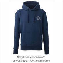 Load image into Gallery viewer, Unisex Organic Soft Luxuriously Thick Hoodie - 'Penny Farthing Bike' Personalised Embroidered