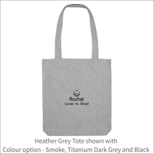 Load image into Gallery viewer, Organic Tote Bag 'Loves to Shop' - Personalised Embroidered