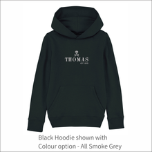 Load image into Gallery viewer, Kids Organic Hoodie 'Skull'- Personalised Embroidered