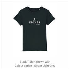 Load image into Gallery viewer, Kids Organic T-Shirt 'Skull'- Personalised Embroidered