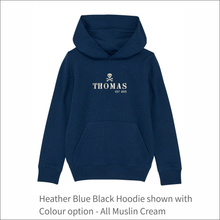 Load image into Gallery viewer, Kids Organic Hoodie 'Skull'- Personalised Embroidered