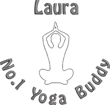 Load image into Gallery viewer, Organic Yoga Bag - 'Name' with Yoga Buddy Personalised Embroidered