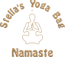 Load image into Gallery viewer, Organic Yoga Bag - 'Name' with Yoga Logo Namaste Personalised Embroidered