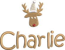 Load image into Gallery viewer, Christmas Stocking Ivory with Gold Tones - Personalised Embroidered