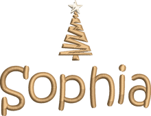 Load image into Gallery viewer, Christmas Stocking Ivory with Gold Tones - Personalised Embroidered