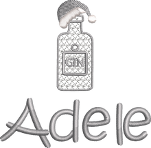 Load image into Gallery viewer, Christmas Stocking Light Grey / Ivory with Grey Tones - Personalised Embroidered