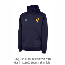 Load image into Gallery viewer, Haslington CC Junior Hoodie - Personalised Embroidered