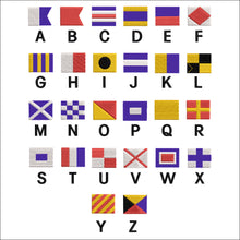 Load image into Gallery viewer, Unisex Organic Soft Luxuriously Thick Hoodie - 'Nautical Flags' Personalised Embroidered