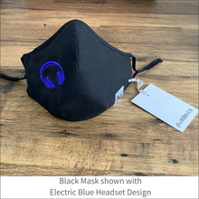 Load image into Gallery viewer, Face Mask 'Headset' 4 Ply / Layer - Embroidered