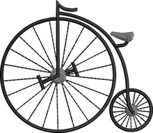 Load image into Gallery viewer, Unisex Organic Soft Luxuriously Thick Hoodie - 'Penny Farthing Bike' Personalised Embroidered