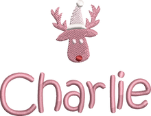 Load image into Gallery viewer, Christmas Stocking Ivory with Pink Tones - Personalised Embroidered