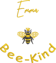 Load image into Gallery viewer, Jersey Blanket 'Queen Bee' - Personalised Embroidered