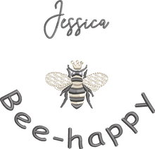 Load image into Gallery viewer, Jersey Blanket 'Queen Bee' - Personalised Embroidered