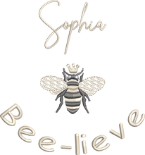 Load image into Gallery viewer, Jersey Blanket 'Queen Bee' - Personalised Embroidered
